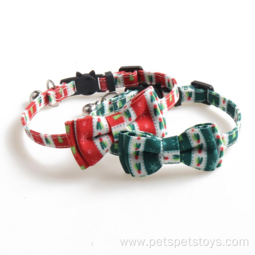 Christmas Style Bow-tie Small Cat Collar with Bell